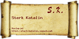 Sterk Katalin névjegykártya